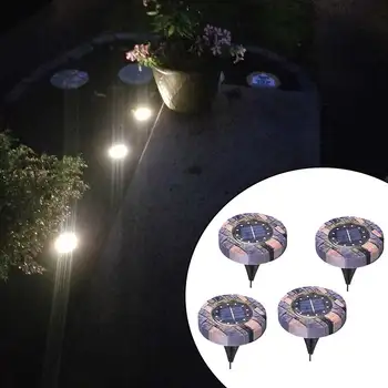 

4pcs Solar Light Outdoor Garden Decorative Waterproof Ground Insert Landscape