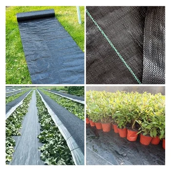 

5m Weed Barrier Fabric Agriculture Greenhouse Garden Weed Control Orchard Landscape Plant Weeding Ground Cloth Cover PE Braiding