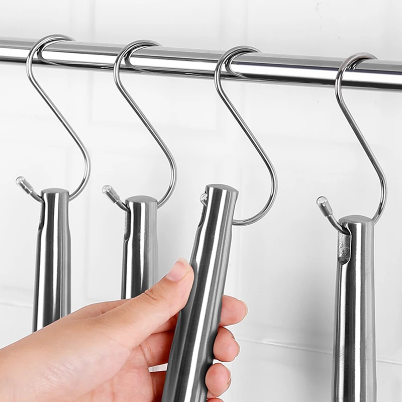 Stainless Steel S Hooks with Sharp Tip Utensil Meat Clothes Hanger Hanging Hooks for Butcher Shop Kitchen Baking Tools 10pcs Multi Purpose Hooks Metal Hook Kitchen Hooks