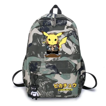 

Pikachu Backpack Men's Korean Fashion School Student Bag Simple Large Capacity Cartoon Travel Shoulder Bag Backpacks