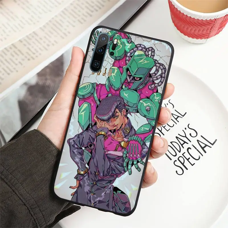 JOJO BIZARR ADVENTUR Ốp Lưng Điện Thoại Huawei P20 P30 P40 Lite Pro P Thông Minh 2019 pu case for huawei Cases For Huawei