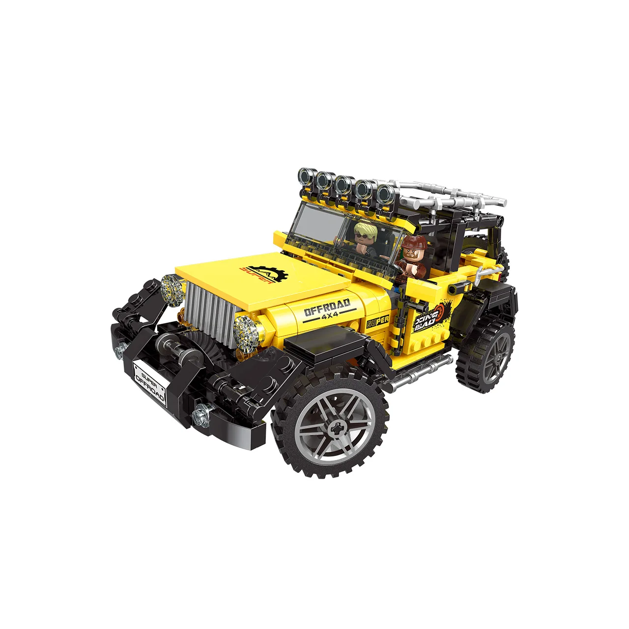 

Technic Series Yellow Super Jeep Car Model Compatible With Legoingly Building Blocks Brick Toys Boys Birthday Gifts for Children