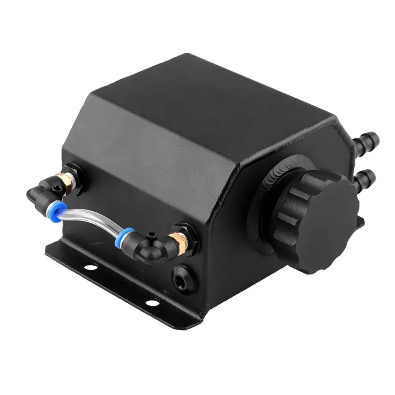 

1L Black Aluminum Coolant Radiator Overflow Bottle Recovery Water Tank Reservoir