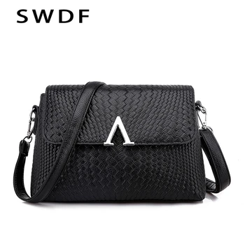 

SWDF Fashion Soft Skin Women Bag Over The Shoulder Bags PU Messenger Bag Female Ladies Clutches Purses And Handbags Designer