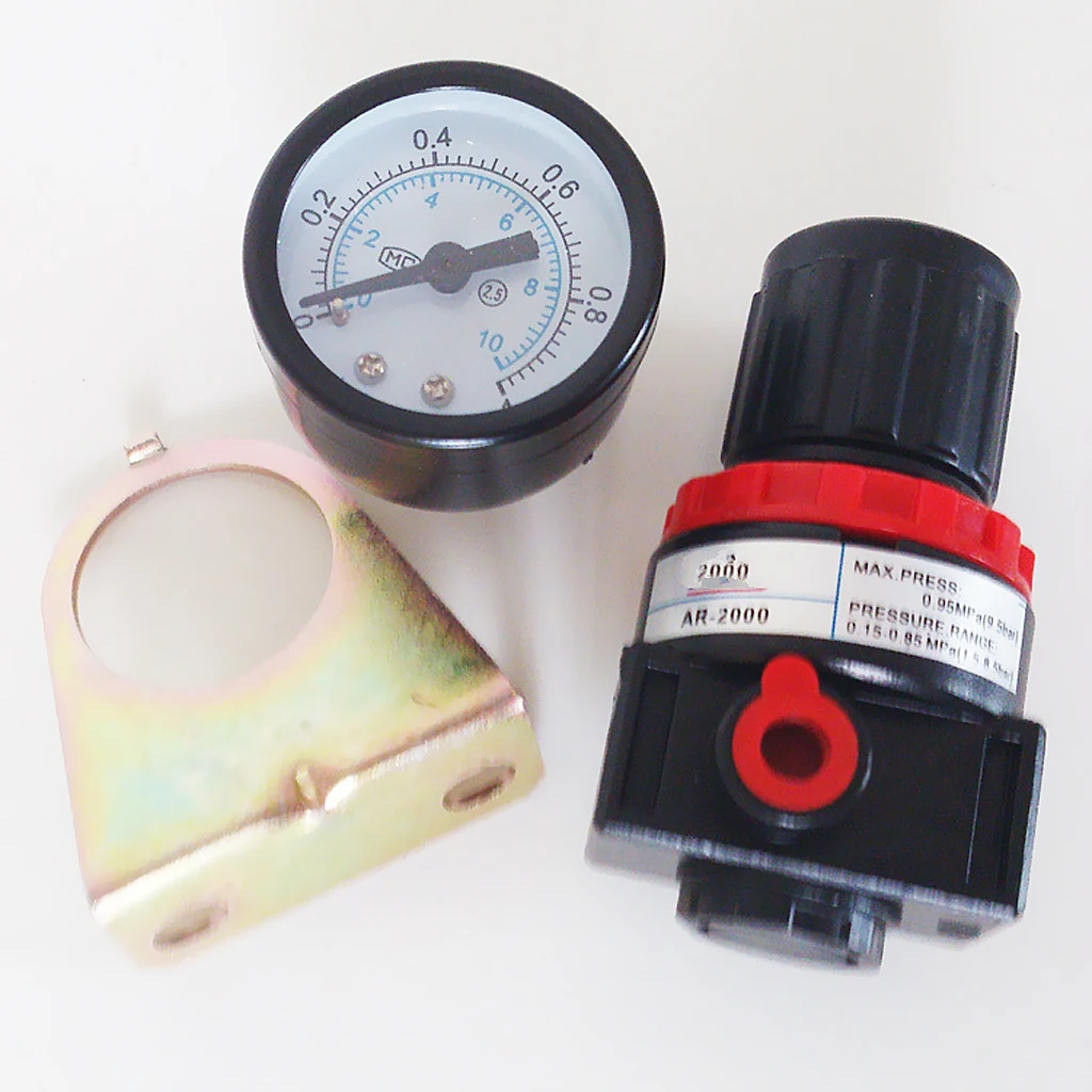 Adjustable 1/2'' Air Compressor Filter Pressure Relief Regulator AR2000