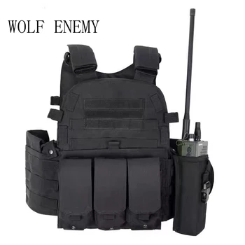 

Military Tactical Vest Wargame Body Molle Hunting Vest CS Outdoor Men's Vest with Hydration Pocket Holder Camouflage Waistcoat