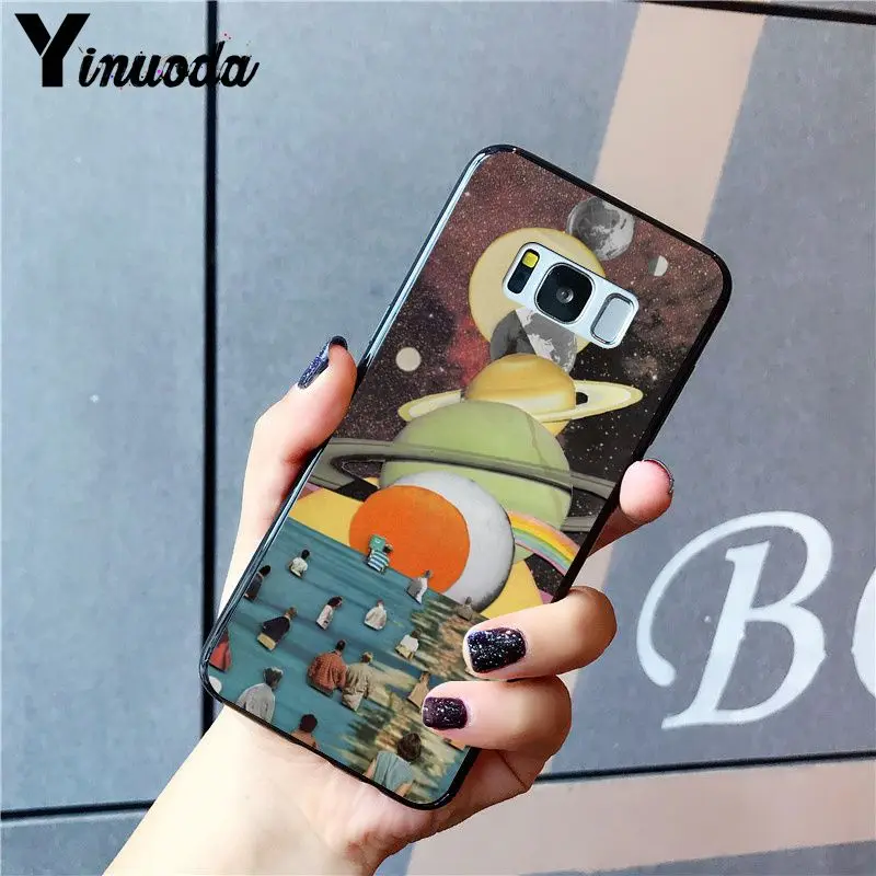 Great Trippy Art aesthetic Space astronaut Moon Girl