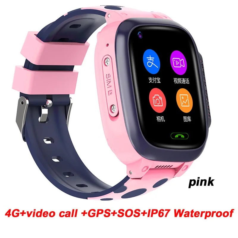 Greentiger 4G умные часы Детские видео звонки gps wifi SOS Y95 Детские умные часы камера часы трекер IP67 Водонепроницаемый VS A36E Q90 - Цвет: pink