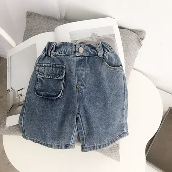 

2020 New Style Girls Boys Denim Pocket Shorts Summer Fashion Kids Jean Shorts 1-6t