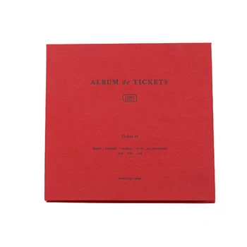 

Bill Collection Book Movie Ticket Storage Note Album Photo Receipt Memory Collection Storage Book (Red)