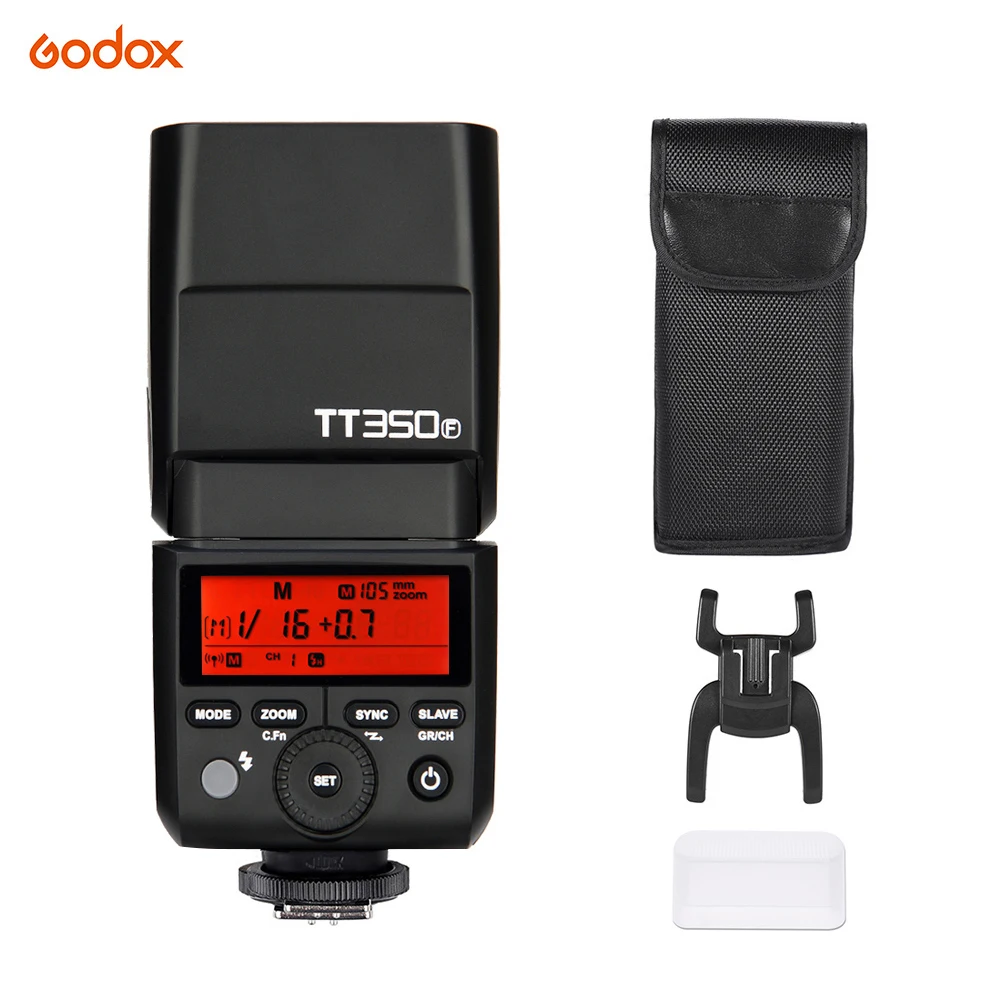 Godox Thinklite TT350F мини-Вспышка Speedlite 2,4 г Беспроводной TTL вспышка для камеры Speedlite для ЖК-дисплея с подсветкой FUJIFILM X-Pro2 X-T20 X-T2 X-T1 Камера s