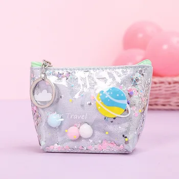 

2019 Fashion Laser Sequin Quicksand Makeup Bag Women Travel Portable Zipper Cosmetic Organizer Storage Make Up Beauty Wash Bag
