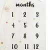 Baby Monthly Record Growth Milestone Blanket Cloud Star Patten Photography Props 4