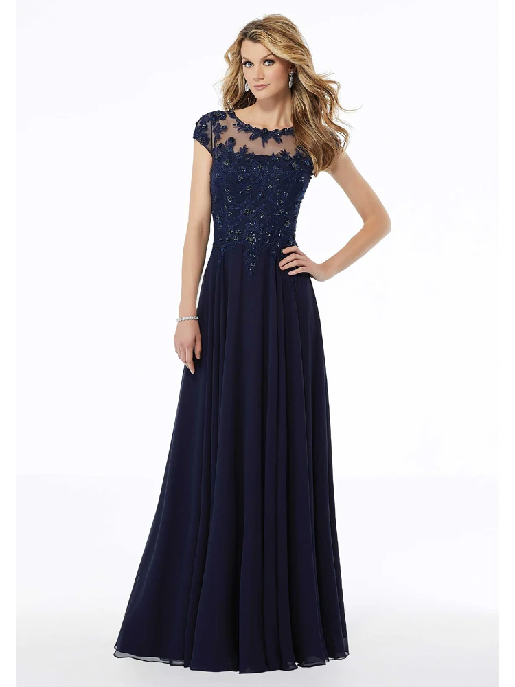 

New mother of the bride dresses Party Dress formal dress Full Length evening dress A-Line Chiffon appliques High quality made