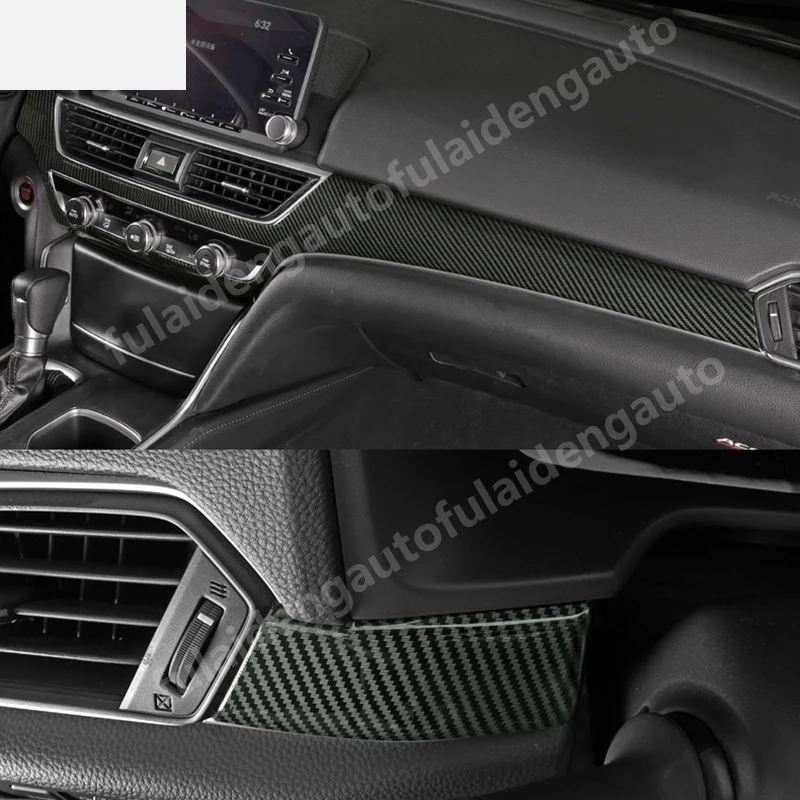 2 шт. для Honda Accord- углеродное волокно ABS матовая центральная консоль отделка полосы декоративное покрытие автомобиля Стайлинг Аксессуары