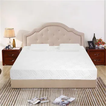 

12" Three Layers Cool Medium High Softness Cotton Mattress with 2 Pillows (Queen Size) White