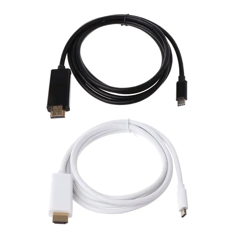 1,8 M высокая скорость Тип C к HDMI видео аудио адаптер конвертер кабель для Macbook Мобильные телефоны Samsung проекторы аксессуары D08A