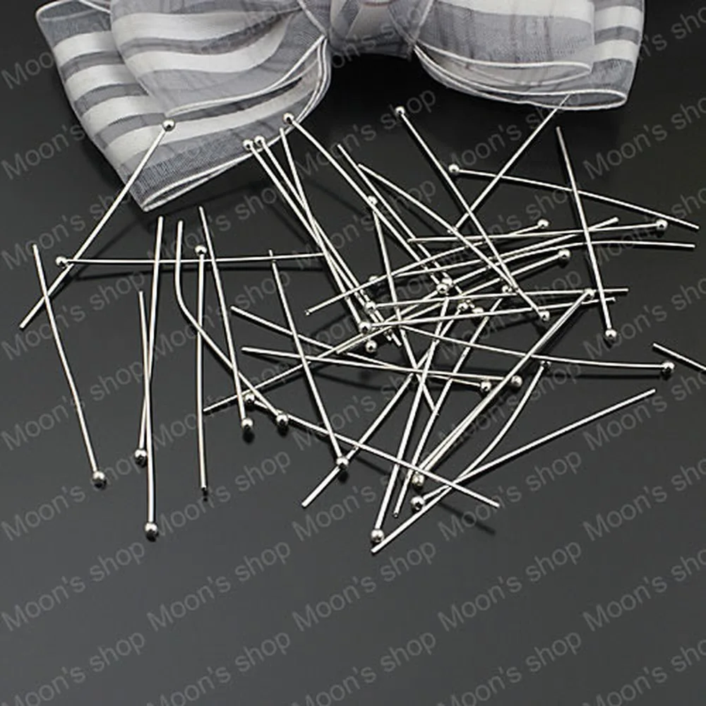 

Wholesale Length 40mm Thickness 0.7mm Imitation Rhodium Copper Ball Pins Needles Findings Accessories 100 pieces(JM3800)