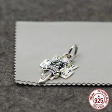 Стерлинговое Серебро 925 пробы, подвеска, индивидуальная, модная, классика, панк, ювелирное изделие, благородный, простой, дикий крест, в форме Святого меча, отправить