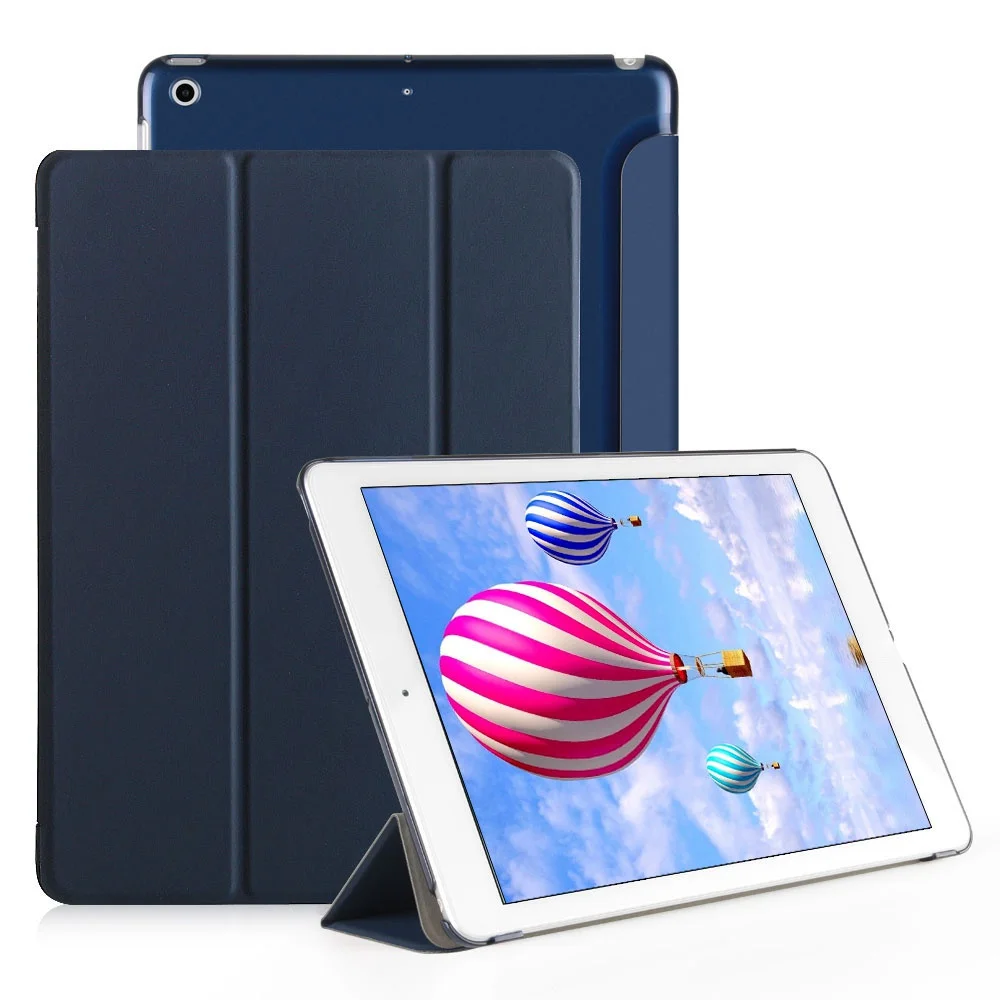 Kisscase Чехол для iPad 9,7 дюймов Автоматический Режим сна/пробуждения из искусственной кожи Магнитный умный чехол для iPad 9,7 / чехол 6-го поколения - Цвет: Deep Blue