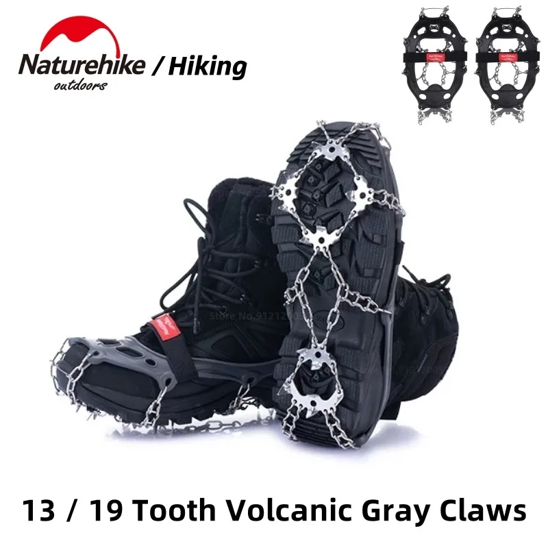 Naturehike NEW 13 /19 Teeth Anti-slip Climbing Crampons Outdoor Winter Ice Claws Snow Gripper Hiking Shoe Boot Grips Chain Spike | Спорт и