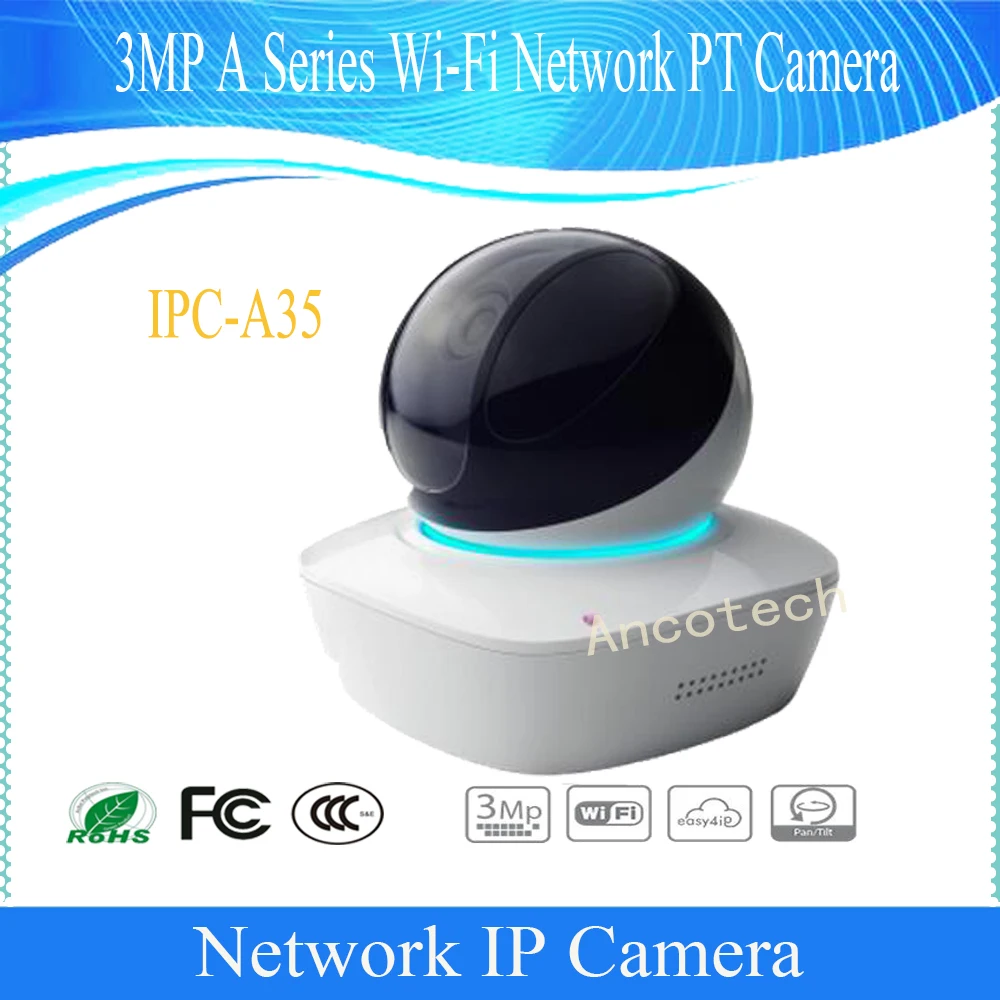 

Free Shipping Dahua Original English CMOS Security CCTV 3MP A Series Wi-Fi Network PT Network Camera DH-IPC-A35