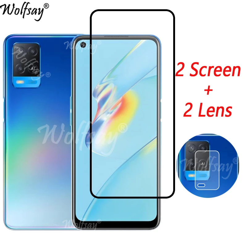 

Полностью покрывающее клеем закаленное стекло для Oppo A54 A74 A94 A15 A12 защита для экрана для Oppo A54 стекло для камеры Oppo A54 стекло