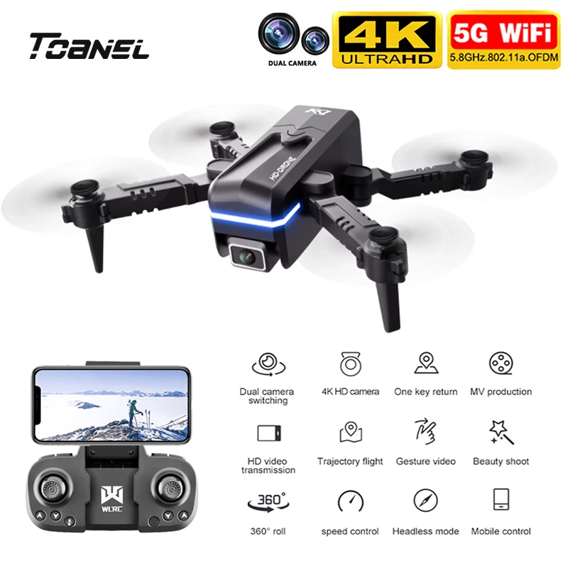 Mini Dron KK1 4K 2021 P HD, cámara WiFi FPV, presión de aire, mantenimiento de altitud, Dron plegable RC, juguete, 1080
