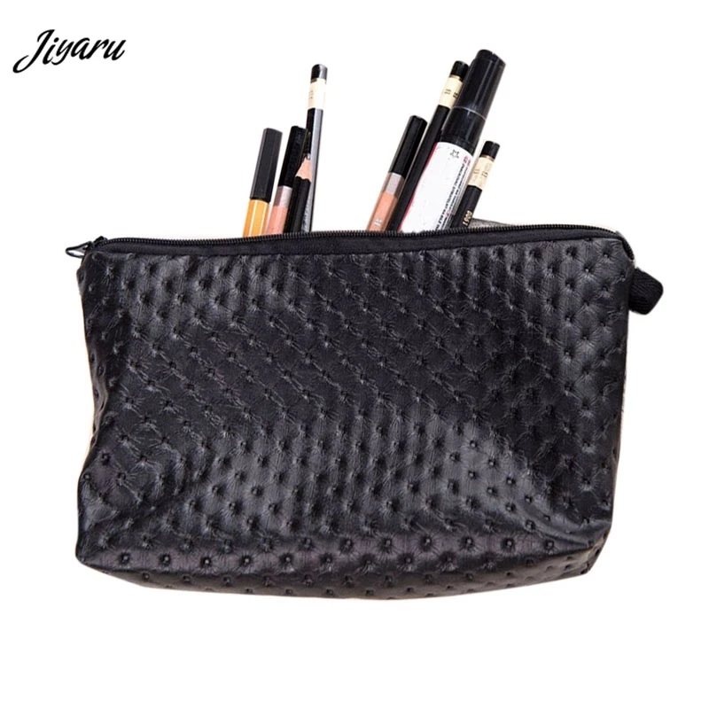 

2019 Fashion Cosmetic Bags Solid Color Laser Makeup Bag PU Waterproof Multi-Functional Clutches Change Purse Wash Kit Bag