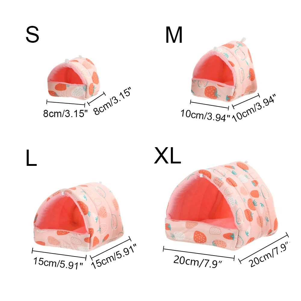 Cute Cartoon Winter Rabbit Squirrel Mini Cage Guinea Pig Nest Small Animal Mice Rat Pet Sleeping Bed Hamster House Warm Soft Mat - Image 6