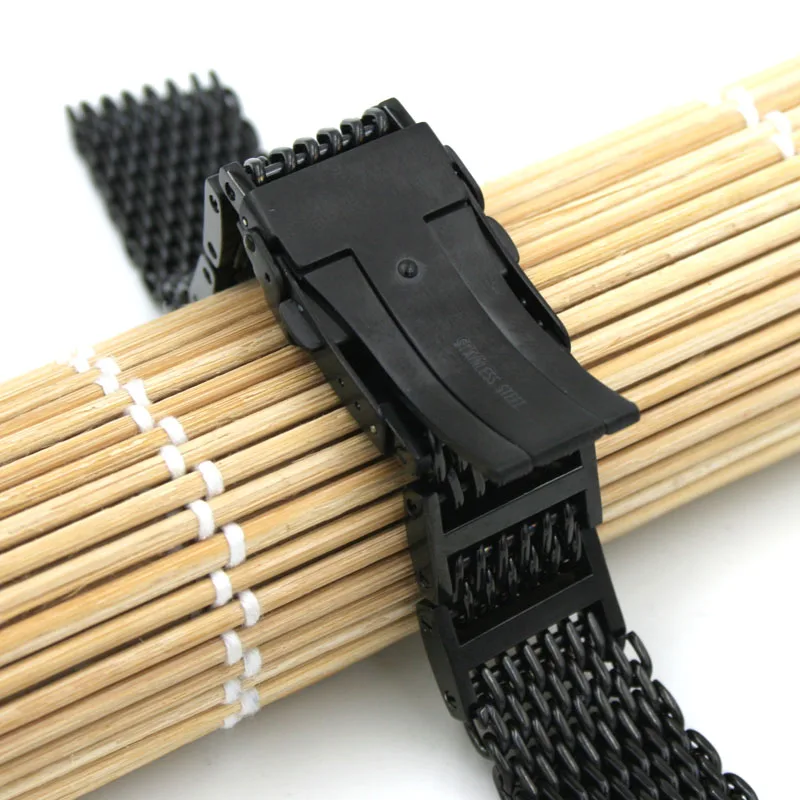Винтажная концепция Дайвинг часы ремешок 22 мм Широкий регулируемый длина для мужчин нержавеющая сталь браслет для Сан Мартин часы и т. Д