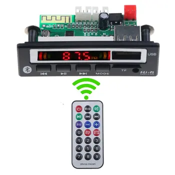 

MP3 WMA WAV Decoder Board 5V 12V Wireless Audio Module Color Screen USB TF FM Radio For Car accessories