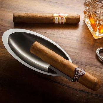 

Mini Cigar Smoking Ashtray Portable Metal Pocket Car Travel Cigarette Cuba Ash Tray Single Smoke Trench Gifts Cigar Accessories