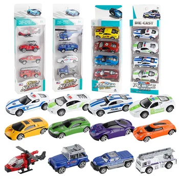 

4Pcs/Set Car Toys Set Alloy and Plastic City Cars Machine Toys for Children