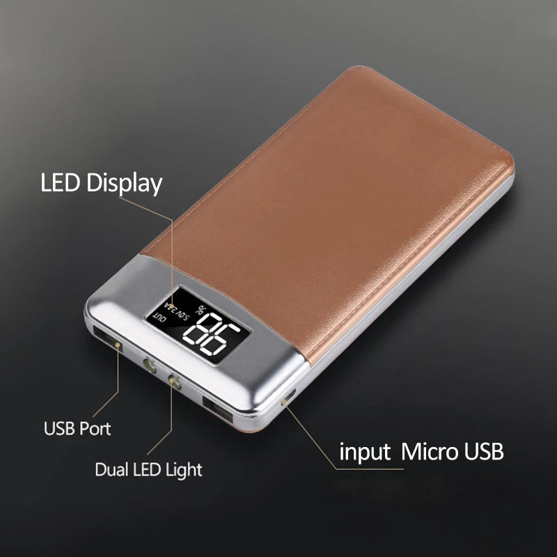 20000 мАч портативный двойной USB внешний аккумулятор повербанк светодиодный дисплей телефон зарядное устройство для смартфона Powebank