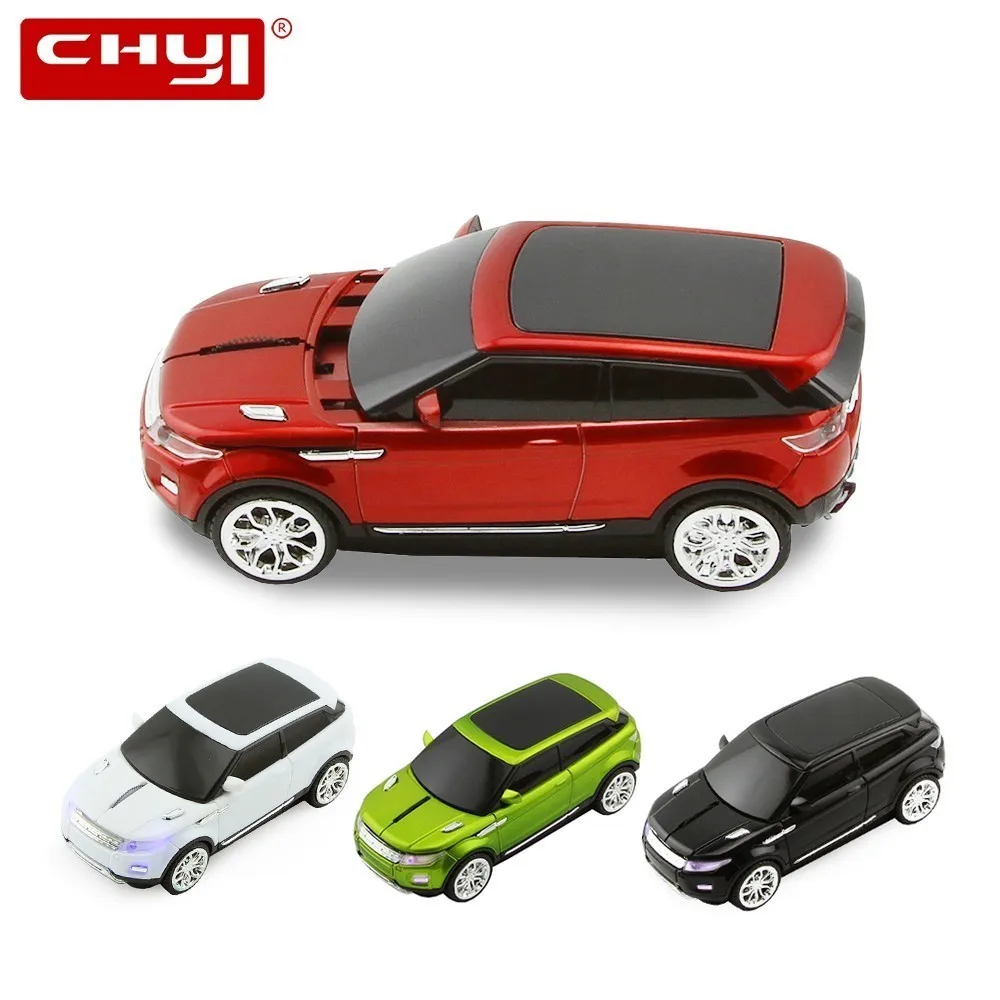CHYI 2.4G Wireless Car Mouse SUV Sport Car Design Computer Mice 1600 DPI USB Optical 3D Gaming Mause White For PC Laptop