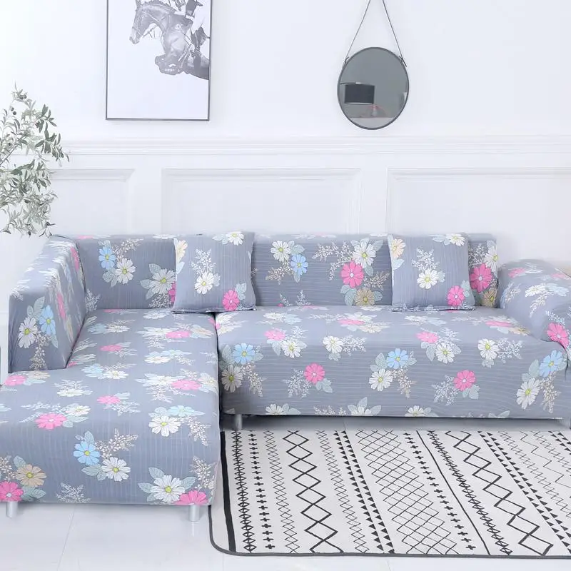Strech диван чехлов набивной рисунок 1/2/3/4 сиденья полиэстер спандекс чехол для дивана прочный мягкий диван протектор мебели - Цвет: Color 13