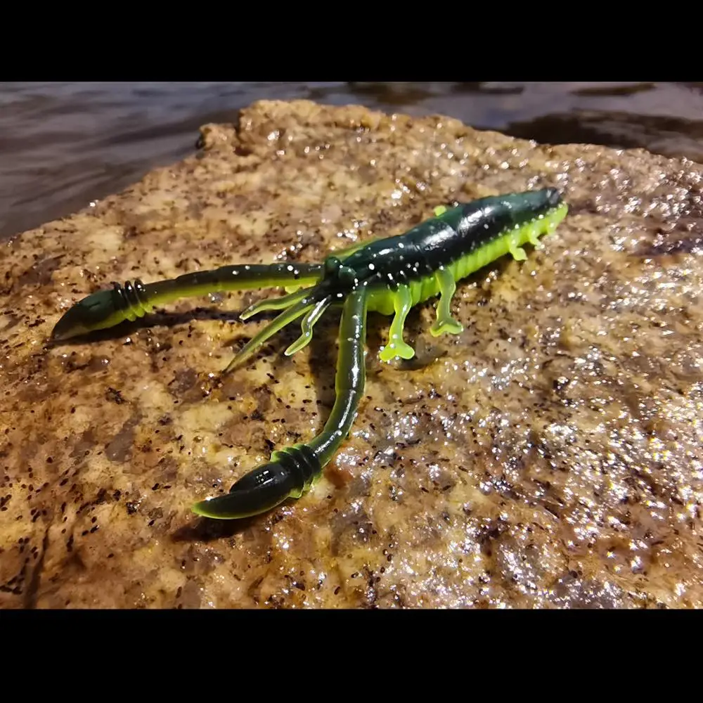 LETHAL TUSK Crawfish Floating Soft Lures NED Rig