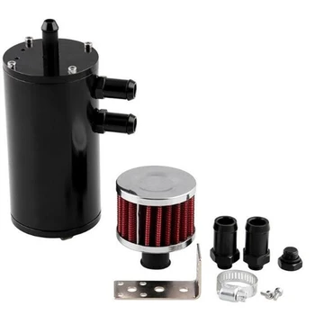 

Baffled Aluminum Oil Catch Can Reservoir Tank / Oil Tank With Filter Universal Occ043