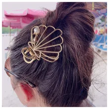 Мода Hollw сплав Preal Shell дизайн женские заколки для волос большой размер геометрические Когти для волос для девочек аксессуары для волос для ванной