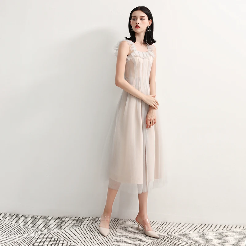 Осень элегантное новое поступление выпускные платья vestido de noiva sereia Платье de soiree вечернее сексуальное Плиссированное короткое платье