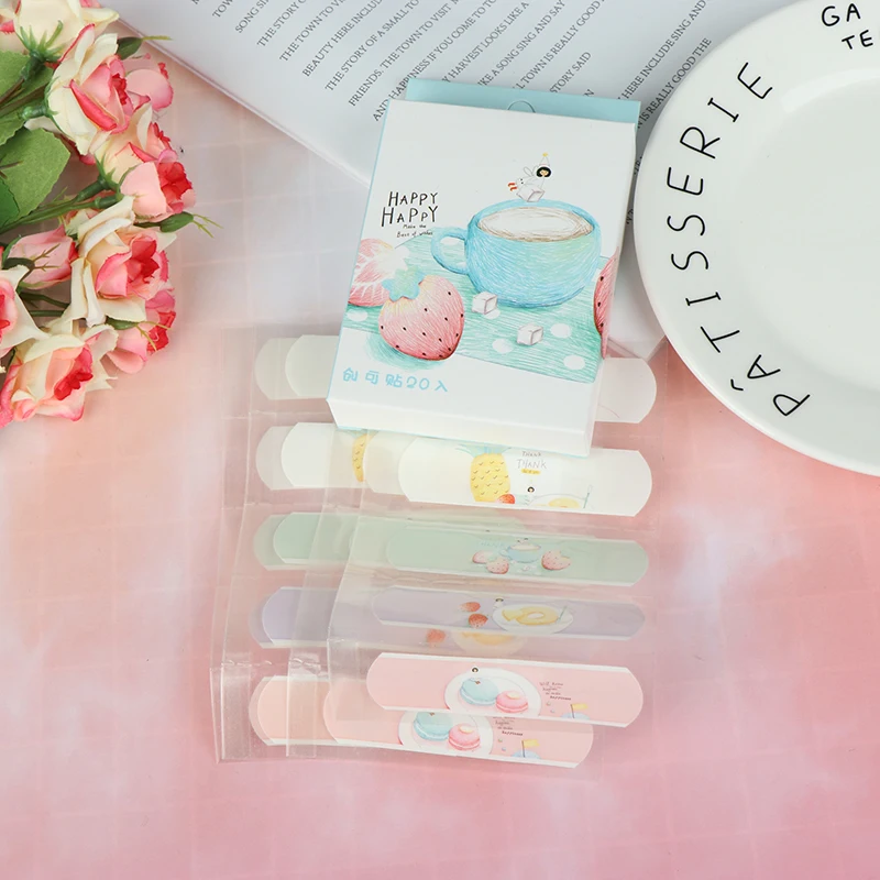 20Pcs/Box Cute Disposable Band Aid Wound sticker First Aid Emergency Kit Adhesive Bandages For Kids Children