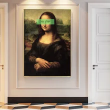 Leonardo da Vinci-Mona Lisa Холст репродукции картин Обложка глаза поп настенное искусство холст картины для украшения гостиной