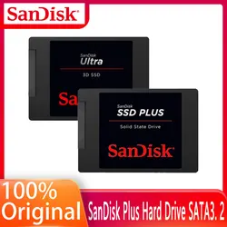 Sandisk disco duro interno de estado sólido, dispositivo SSD PLUS 100%, 120GB, 240GB, 480GB, SATA3 2,5, para ordenador portátil y de escritorio
