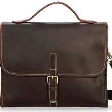 Повседневная деловая сумка-мессенджер из натуральной коровьей кожи