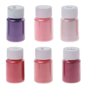

6 Color Cosmetic Grade Resin Powdered Pigments Natural Mica Mineral Colorant Dye K4UA