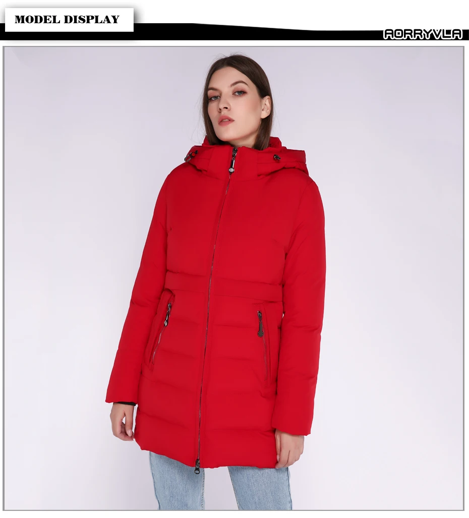AORRYVLA, зимняя женская куртка, теплый длинный женский пуховик, с капюшоном, с хлопковой подкладкой, Женская парка, плотное зимнее пальто, женский пуховик