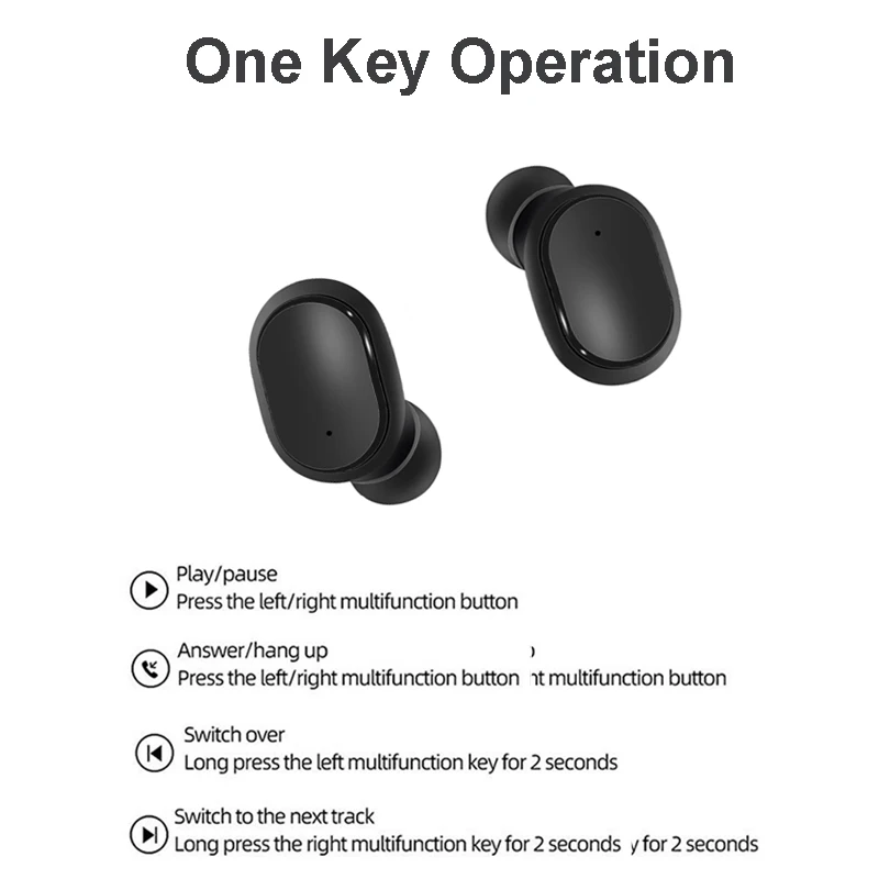 Wireless Earphones Bluetooth TWS Stereo Noise Canceling Headphones Wireless Headset with Microphone for Airdots Dropshipping