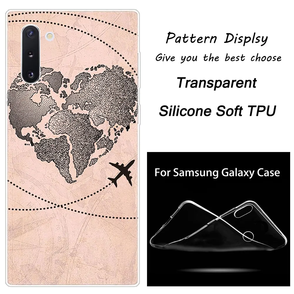 Мягкий силиконовый чехол для samsung Galaxy Note 10 Pro 9 8 5 M30S M40 S10E S10 5G S9 S8 Plus S7 S6 Edge S5 - Цвет: 001