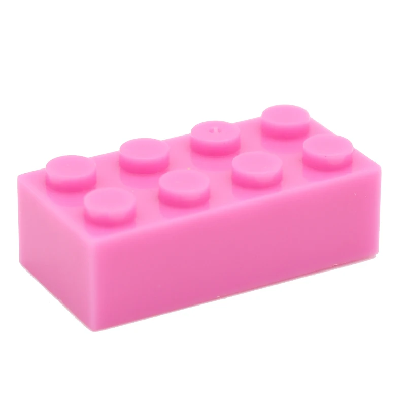 Moc креативный Кирпич 2x4 3001 основы, Обучающие Классические строительные блоки, объемные наборы, совместимые сборные частицы, игрушки для детей - Цвет: pink